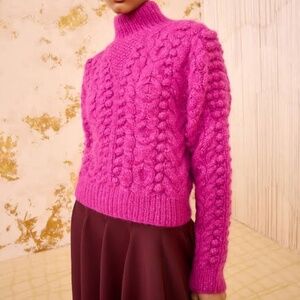 Ulla Johnson Pink Albia Alpaca Knit Pullover Size: XS